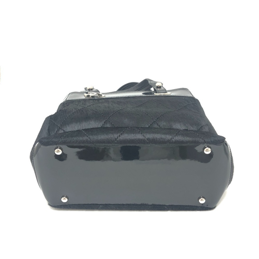 CHANEL Black Leather Logo Tote Bag - Picture 3 of 12